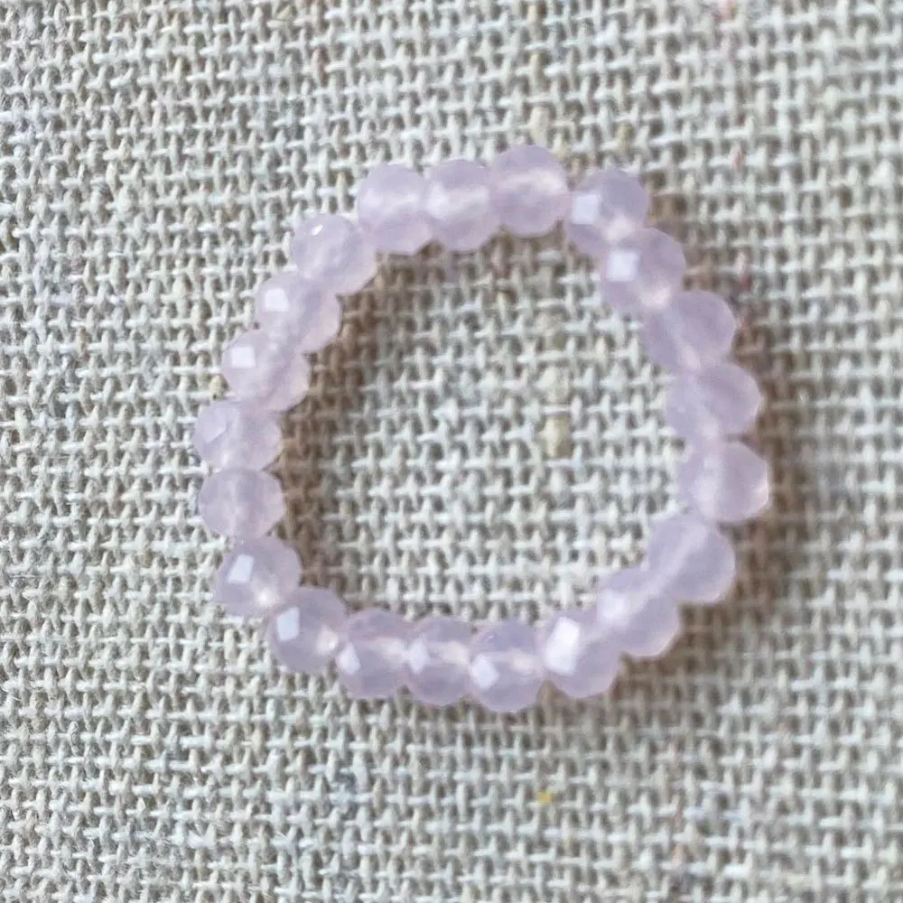 Женские эластичные кольца с кристаллами и бусинами корейские цветные бусы