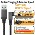 Для Oculus Link USB-C Steam VR Quest2 Type-C 3,1 кабель для передачи данных, выбор на колено 3m5m 6m Высокое качество