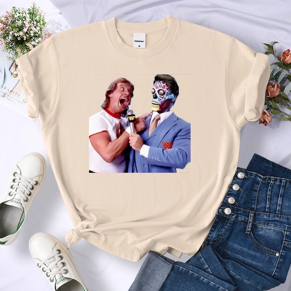 Футболка женская хлопковая с принтом они живые | Женская одежда