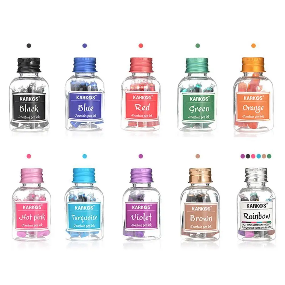 

6 Ink Sacs/bottle Colorful Fountain Pen Ink Cartridges Ink Writing Ink Sac School Office Refills Supplies Stationery N5B8