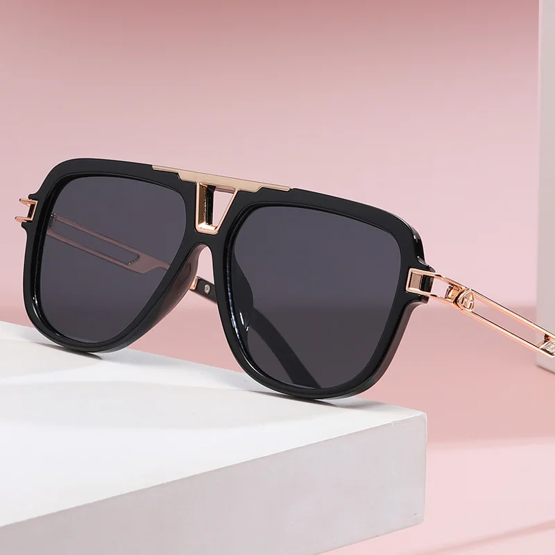 

Fashion Suqare Sunglasses Women Double Bean Sunglass Vintage Men Hollow Out Brand Design Eyewear Gradient Shades UV400 Sun Glass