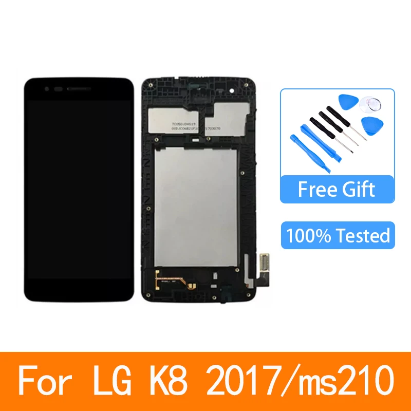 

5.0"For LG K8 2017 Aristo M210 MS210 US215 M200N LCD Display Touch Screen Digitizer Assembly For LG MS210 LCD With fram