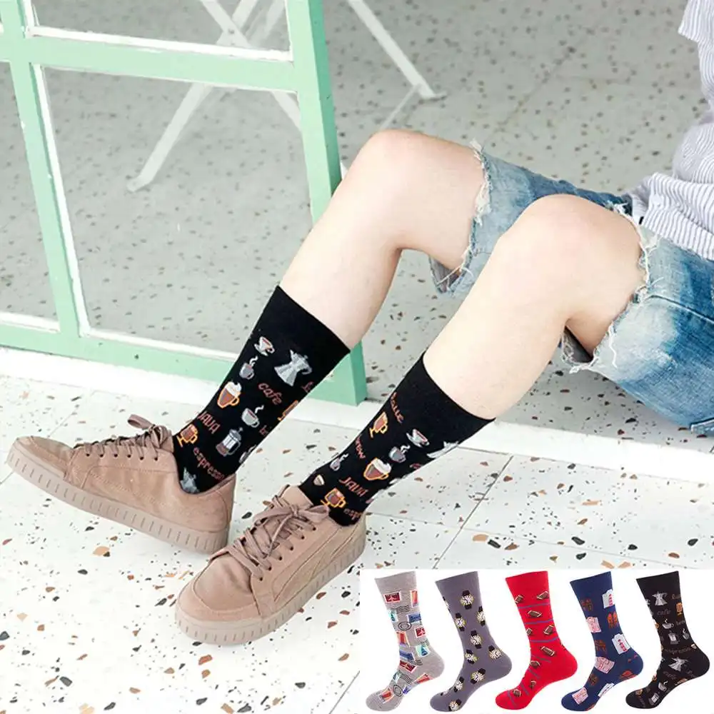 REFJJ мужские носки в европейском и американском стиле новые хлопковые длинные