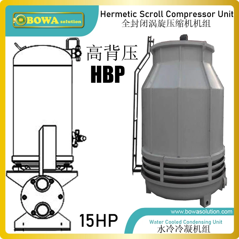 Конденсаторный блок с водяным охлаждением 15 л.с. HBP-отличный выбор для осушителей