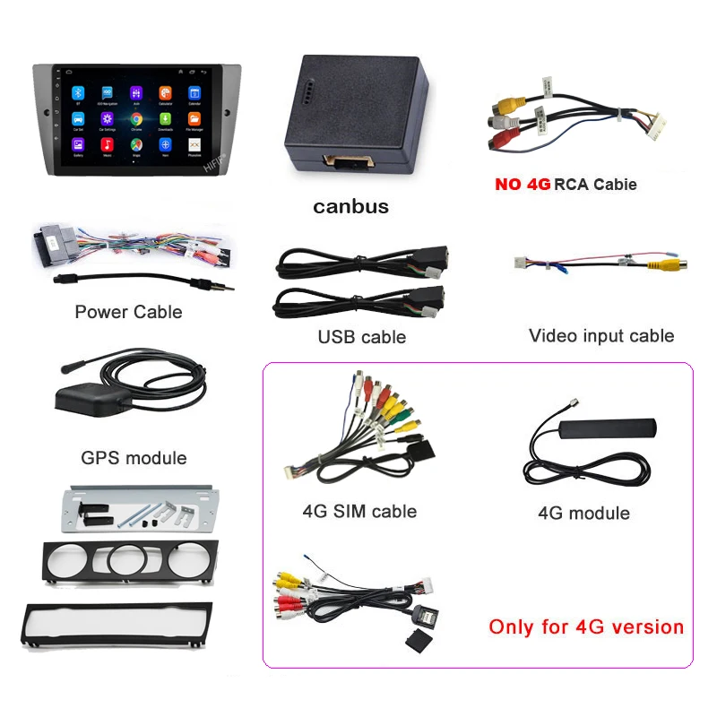 Автомагнитола для BMW 3 серии E90 E91 E92 E93 2006-2012 2 DIN Android мультимедийный видеоплеер