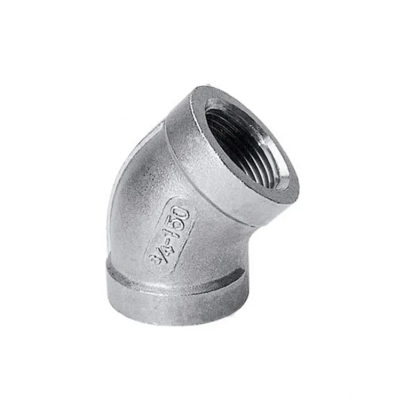 

BSPT 2" DN50 Thread Female Stainless Steel SS304 45 Degree Elbow Max 150 psi Pipe Elbow Fittings For Water Gas Oil