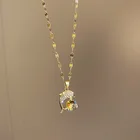 XIYANIKE нержавеющая сталь 316L новый романтический горный хрусталь кулон с дельфином цепочка для ожерелья для женщин подарок модные украшения оптом