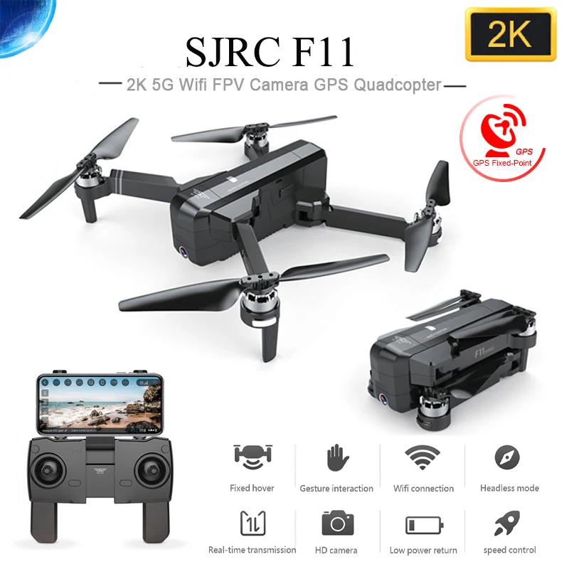 

Sjrc F11 Pro Gps Дрон с Wifi Fpv 1080p/2k Hd камера F11 бесщеточный Квадрокоптер 25 минут время Авиации складной Дрон