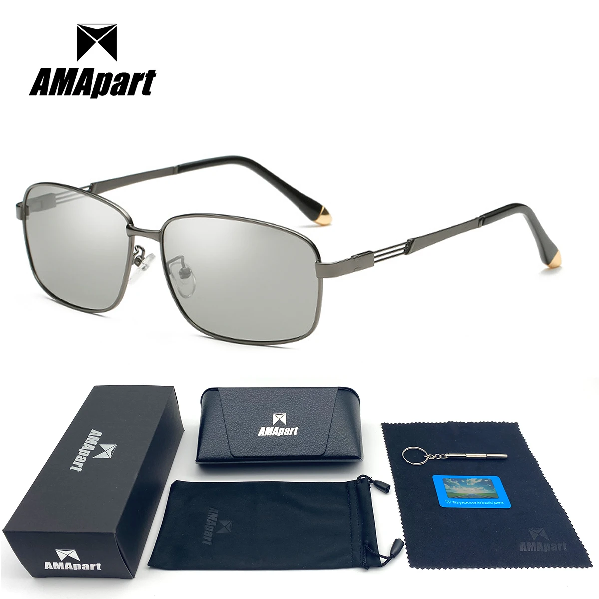 

AMApart High Quality Polarized Sunglasses For Men Driving Fishing Sports Outdoors UV400 Protection Anti-Glare