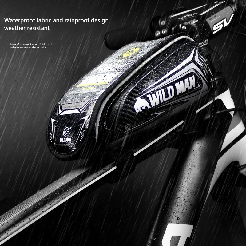 Сумка для велосипеда дикого человека на переднем балке сумка мобильного