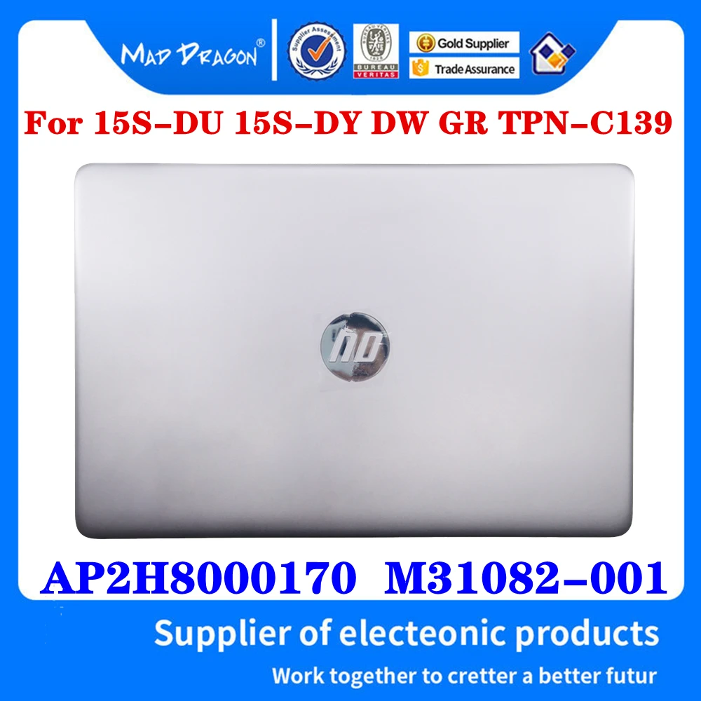 Neue Original AP2H8000170 M31082-001 Für HP 15S-DU 15S-DY 15S-DW 15S-GR TPN-C139 Laptop LCD Zurück Top Abdeckung Silber Grau EIN Shell