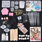 1 комплект, прозрачная эпоксидная смола, литье, форма, комплект сделай сам, ожерелье, бриллиантовый набор, эпоксидная смола, серьга на клею, изготовление брелоков, ювелирные изделия