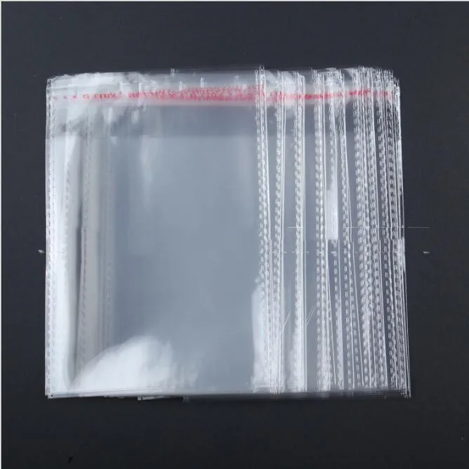 100 шт./упак. прозрачный самоклеящийся целлофановый пакет маленькие пластиковые