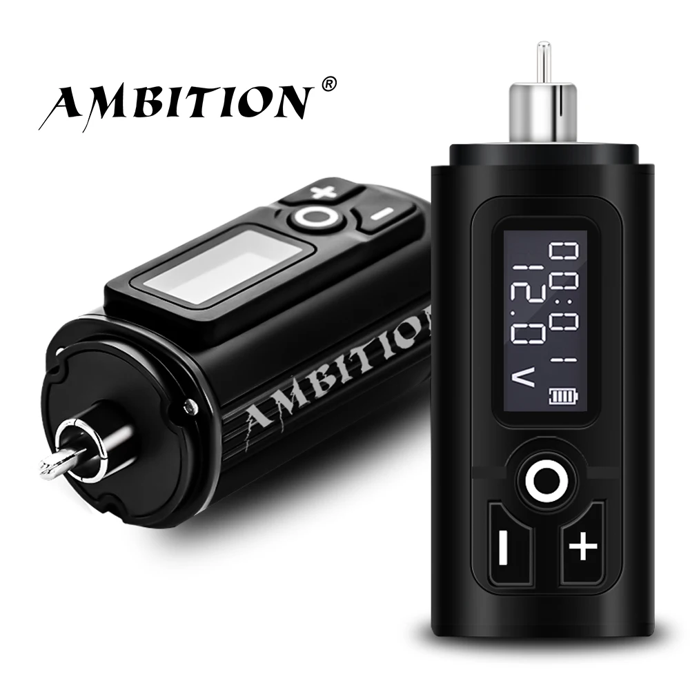 Ambition G4 Wreless Tattoo Battery RCA Interface Adapter 1950amh Life 6 8 часов|Блок питания для тату-машинки| |
