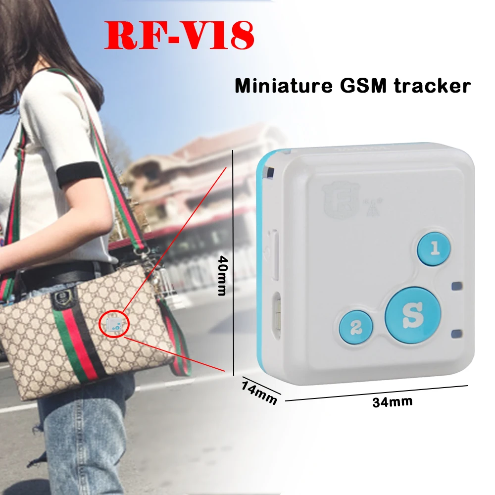 Мини детский GSM трекер персональный локатор RF V18 отслеживание в реальном времени 7