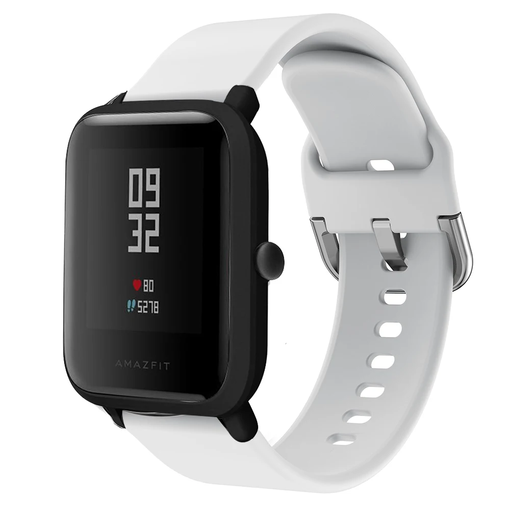 Силиконовый ремешок для наручных часов для Xiaomi Huami Amazfit Bip Lite Youth/GTR 42 мм ремешок для часов 20 мм браслет для Galaxy Watch 42 мм