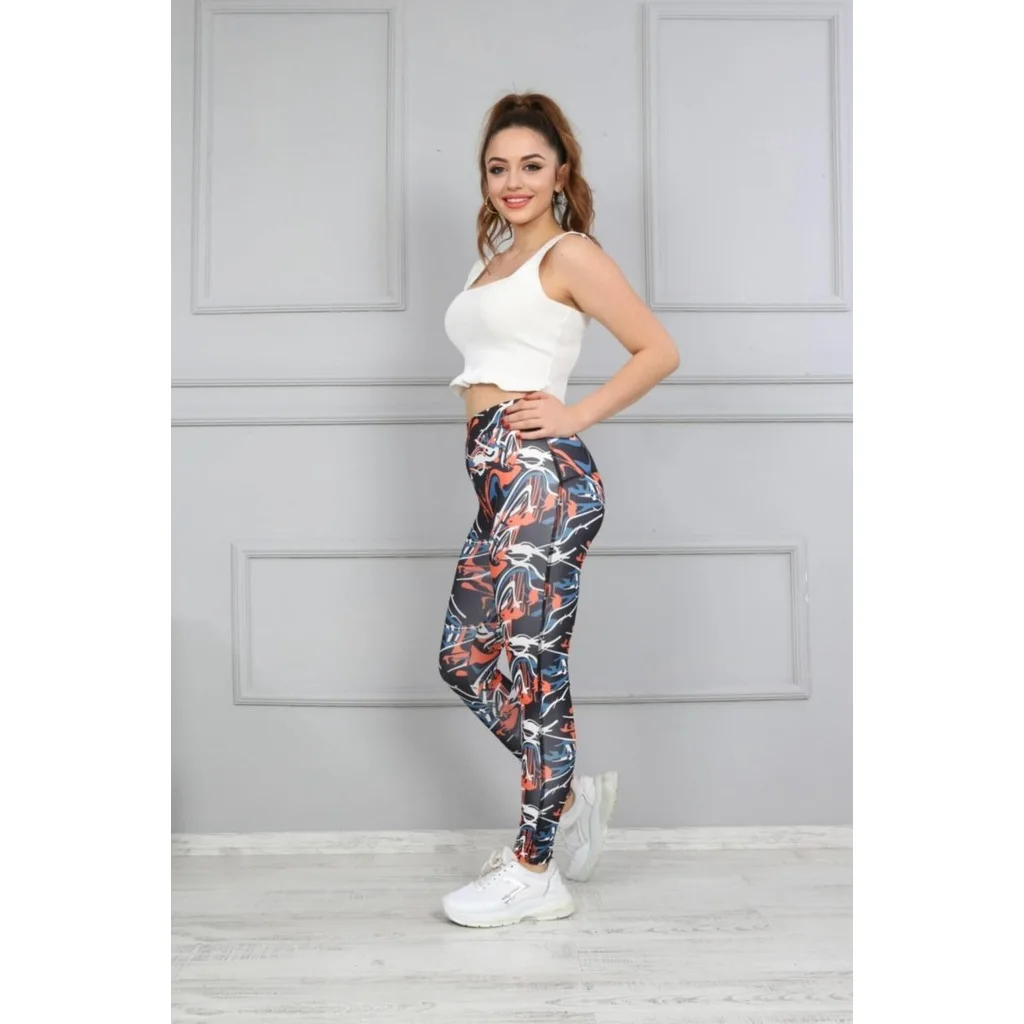 Women Multi-Color Digital Printed Fitness Leggings 100.51