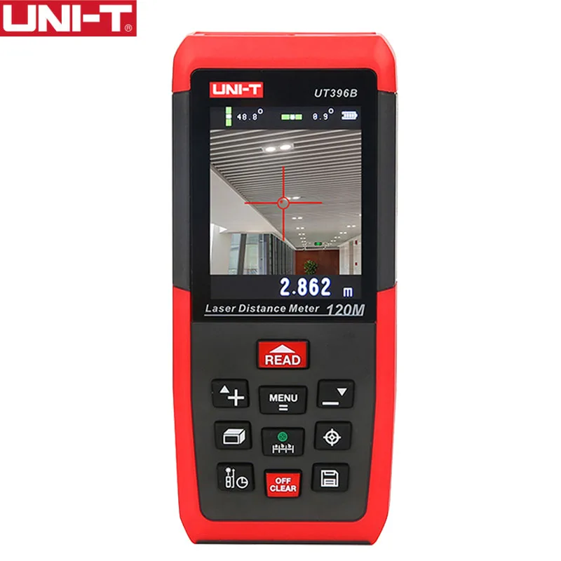 

UNI-T UT396B Professional Laser Distance Meters 393ft 120m Rangefinder Best Accuracy 1.5mm 2MP Lens Camera Auxiliary USB Connect