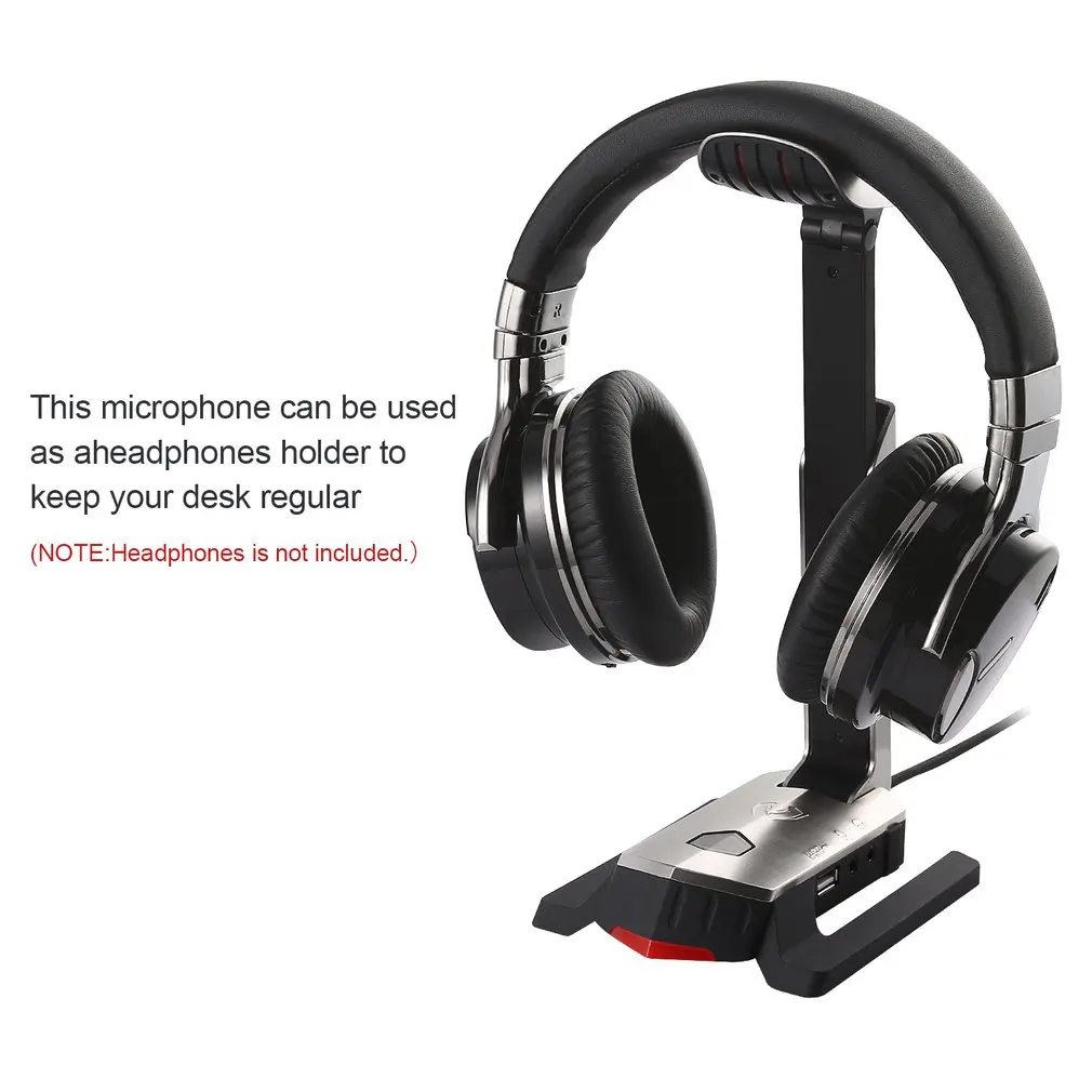 

Beexcellent Capacitive Conference Noise Reduction Microphone Professional 7.1 Sound Card Mic with USB Charging Port LED Light