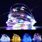 Рождественская светодиодная гирлянда с медным проводом, 5 м10 м