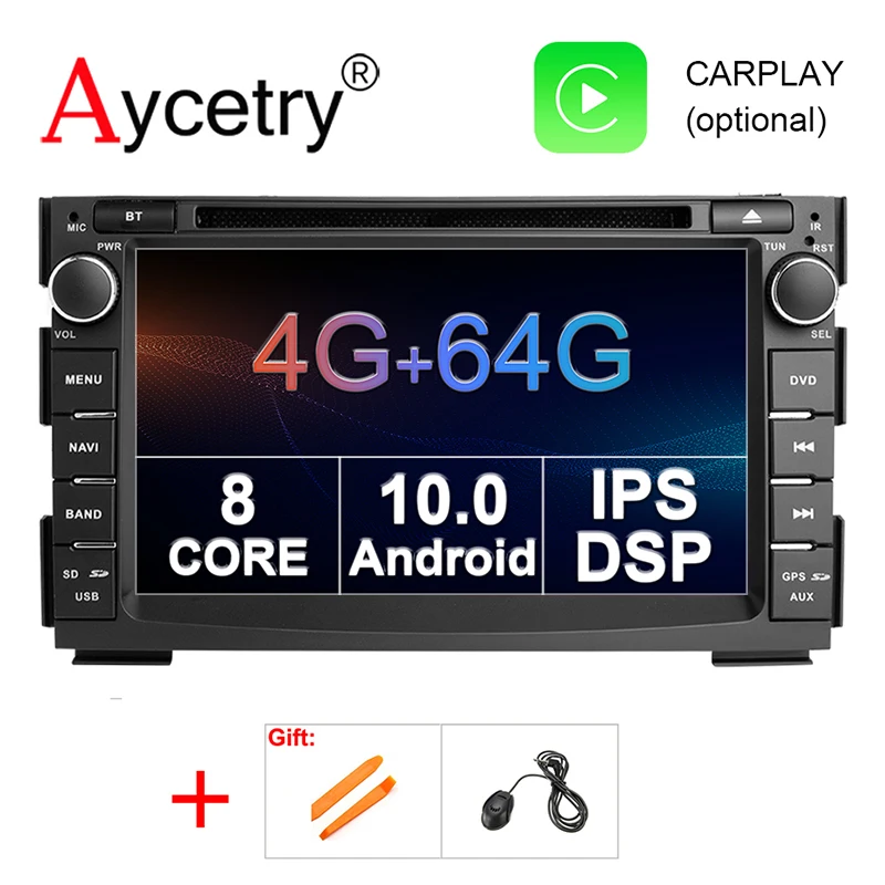 Ips DSP 4G 64G 2 Din Android 10 Автомобильный мультимедийный dvd-плеер для KIA Ceed 2009 2010 2011 2012 Авто радио gps навигация fm obd2 DVR
