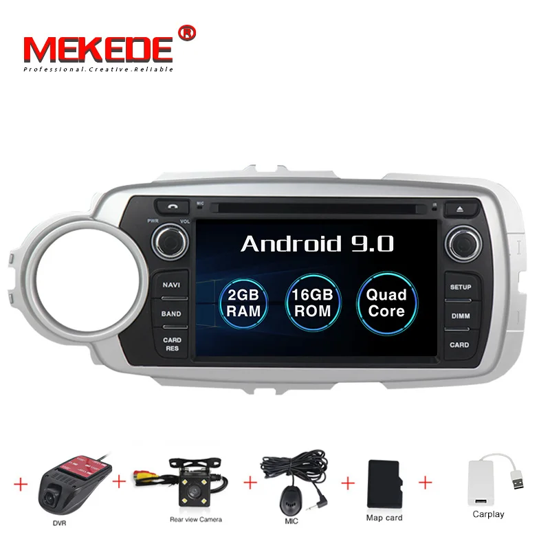 MEKEDE 4G ram 32G rom Android 9,0 автомобильное аудио-радио кассета для Toyota Yaris 2012- с gps Навигатор Радио ipod - Цвет: PX30