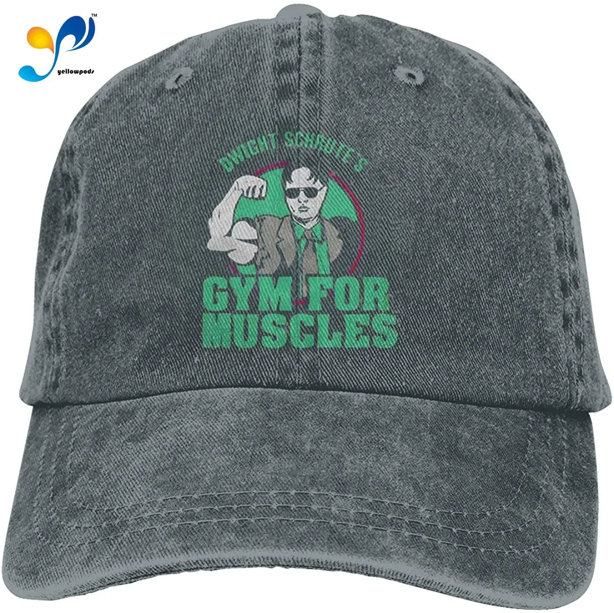 

AiFuShi Dwight Schrute's Gym Muscles 1 Sports Denim Cap Adjustable Snapback Casquettes Unisex Plain Baseball Cowboy Hat Black