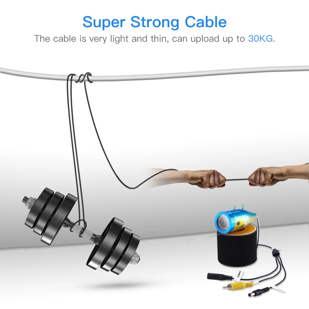 Подводная камера для рыбалки с эхолотом цветным экраном 9 дюймов 1000 ТВЛ