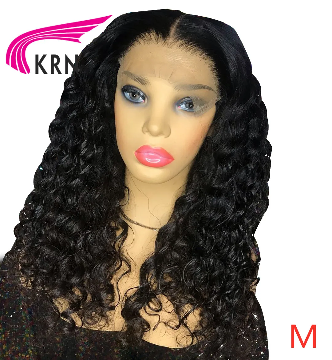 KRN кудрявые 13х6 кружева спереди Средний рацион 8 &quot-22&quot дюймов Remy человеческие