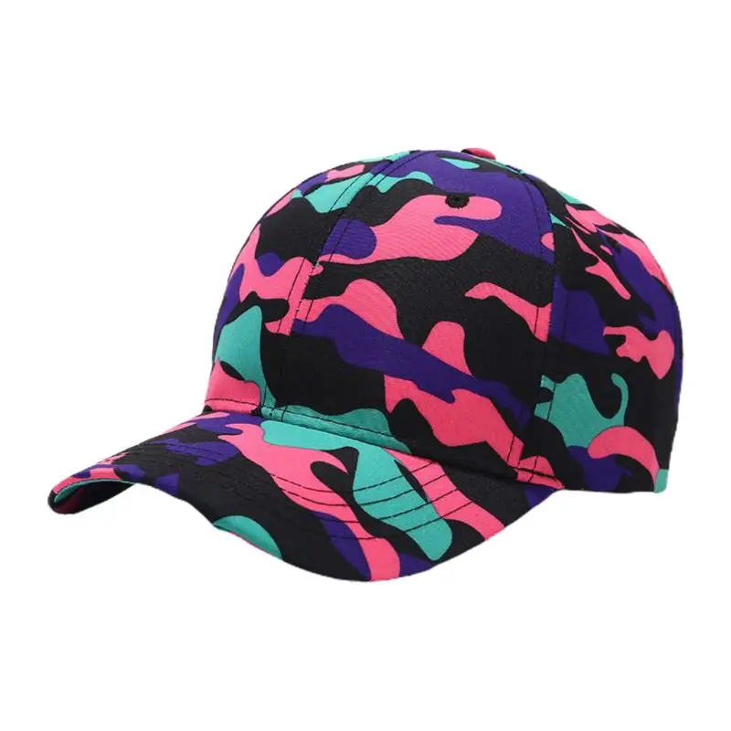 

Women Men Bright Contrast Colored Camouflage Baseball Cap Harajuku Hip Hop Street Summer Outdoor Adjustable Snapback Peaked Hat