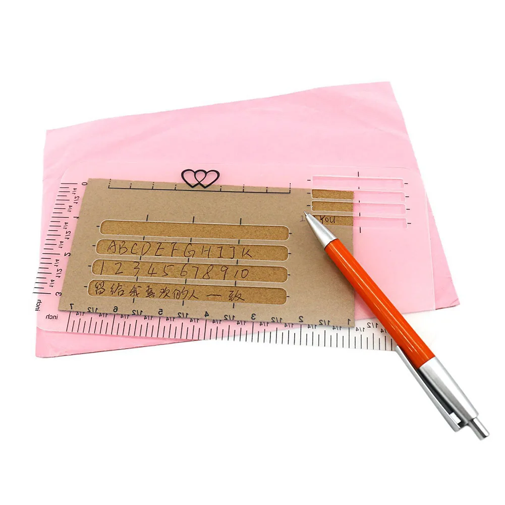 4 шт письмо поздравительные открытки шаблоны линейки блокнот прозрачный