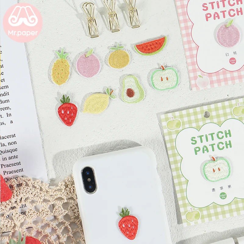 Mr. Paper 9 видов конструкций Kawaii фрукты клубники арбуз ананас персик Стич патч