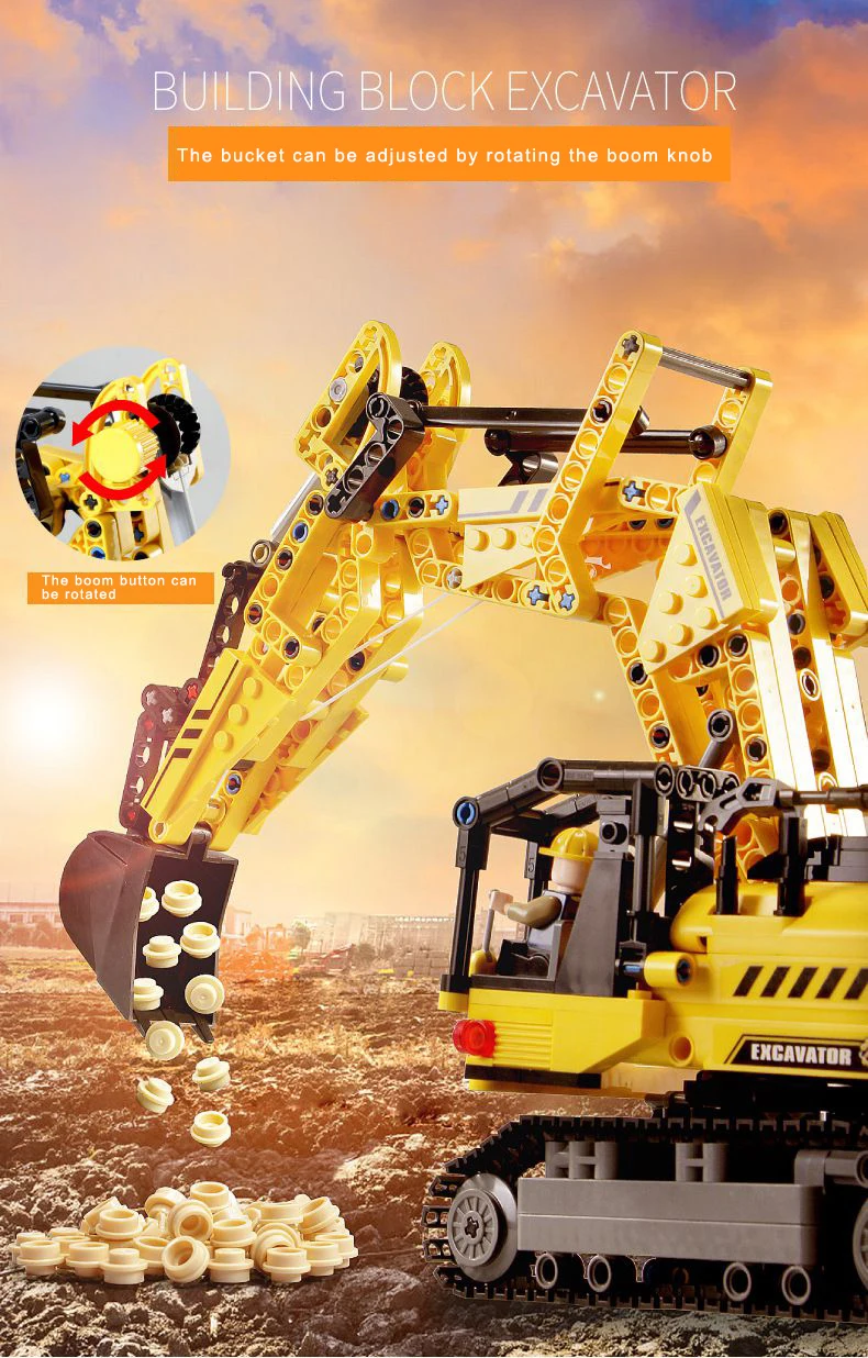 

City Engineering crane car Technic Machine Car Building Blocks Enlighten Bricks Toys For Children Gifts brick building blocks