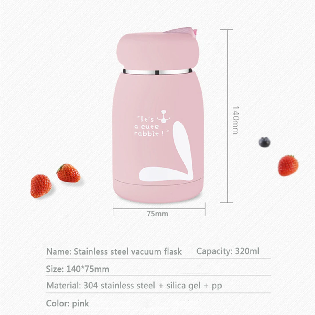 

320ML Insulated Vacuum Water Bottle Stainless Steel Thermal Cup For Kids School Children Thermal Cup Cartoon Tumbler Bottle