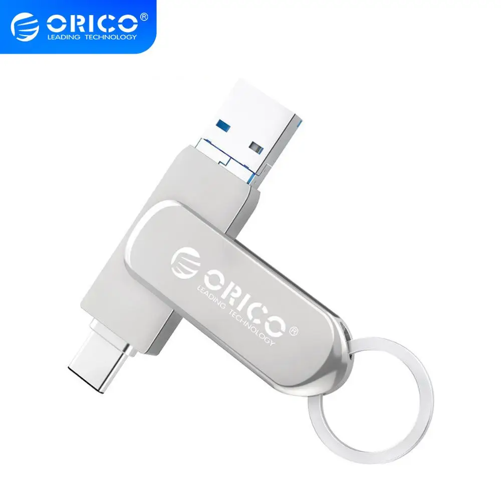 USB флеш диск ORICO 64 ГБ 32 u с функцией OTG интерфейс Type C Micro B USB3.0 для компьютера