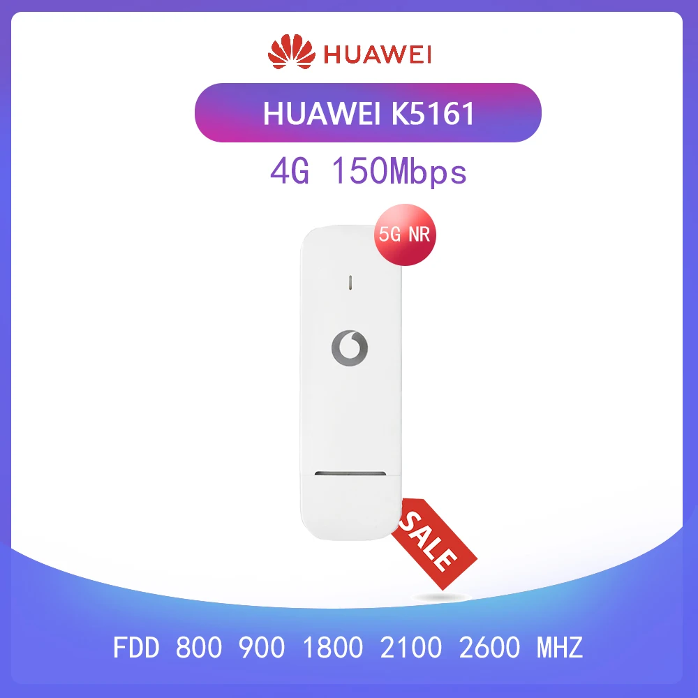 

Unlocked Huawei K5161 4G LTE USB Dongle USB Stick Datacard Mobile Broadband USB Modems 4G Modem LTE Modem +2PCS ANTENNA