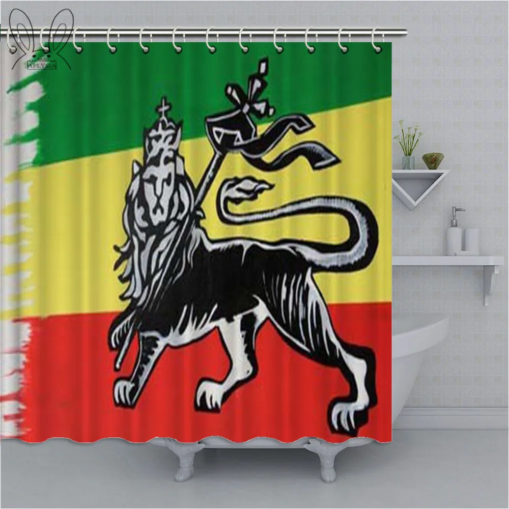 Rasta занавеска для душа с рисунком флага дымовой лист на трещинах текстура почвы