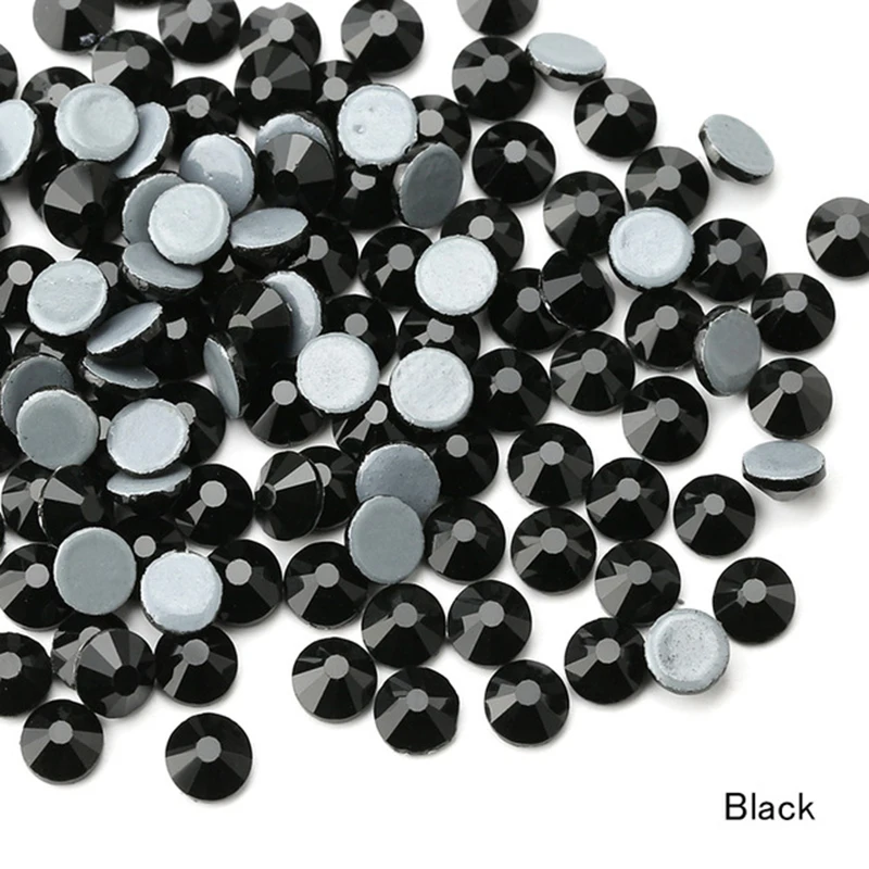 YL Черный Горячая фиксация Стразы для рукоделия одежда головистой формы с