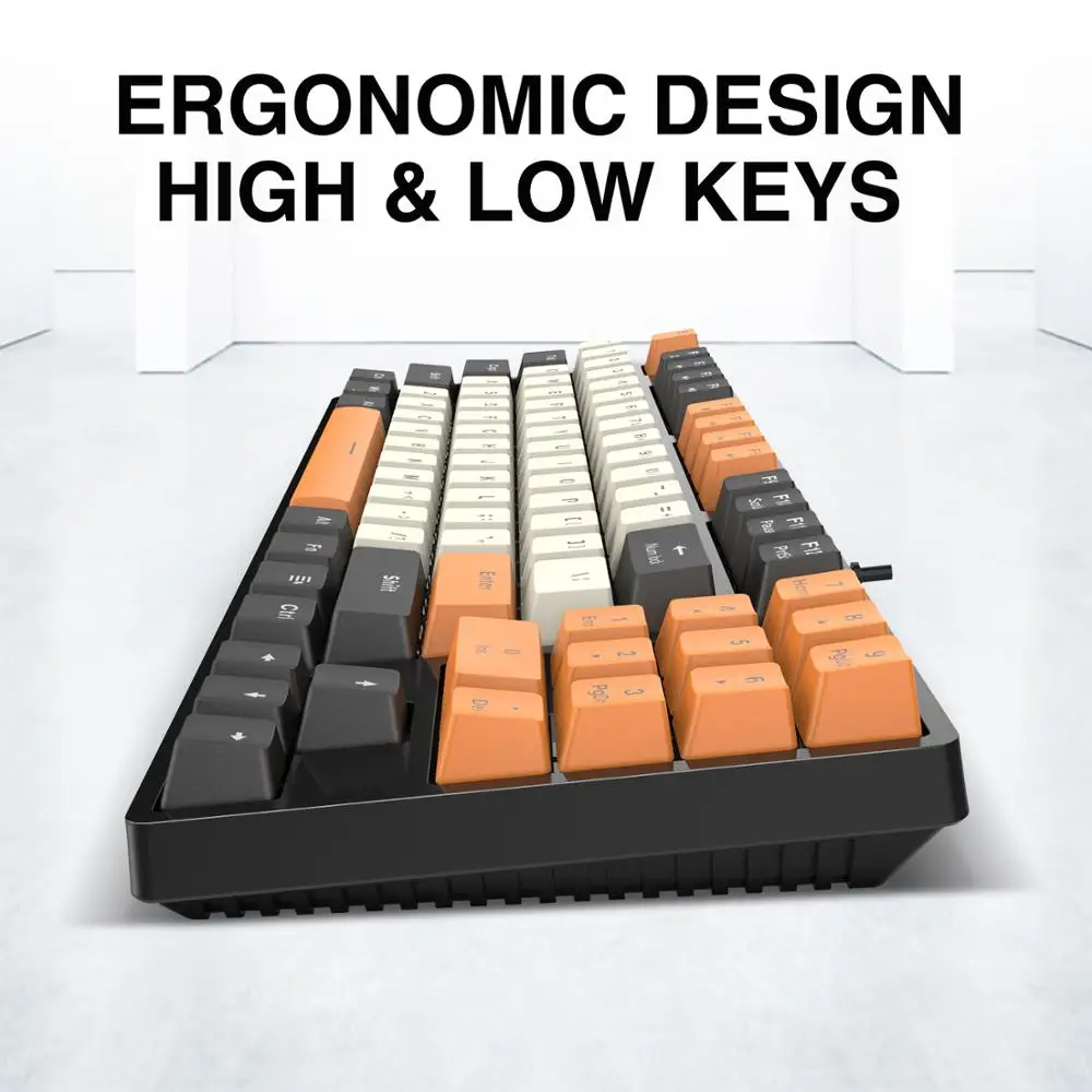 Havit игровая механическая клавиатура красный переключатель с PBT ABS Keycaps для ПК