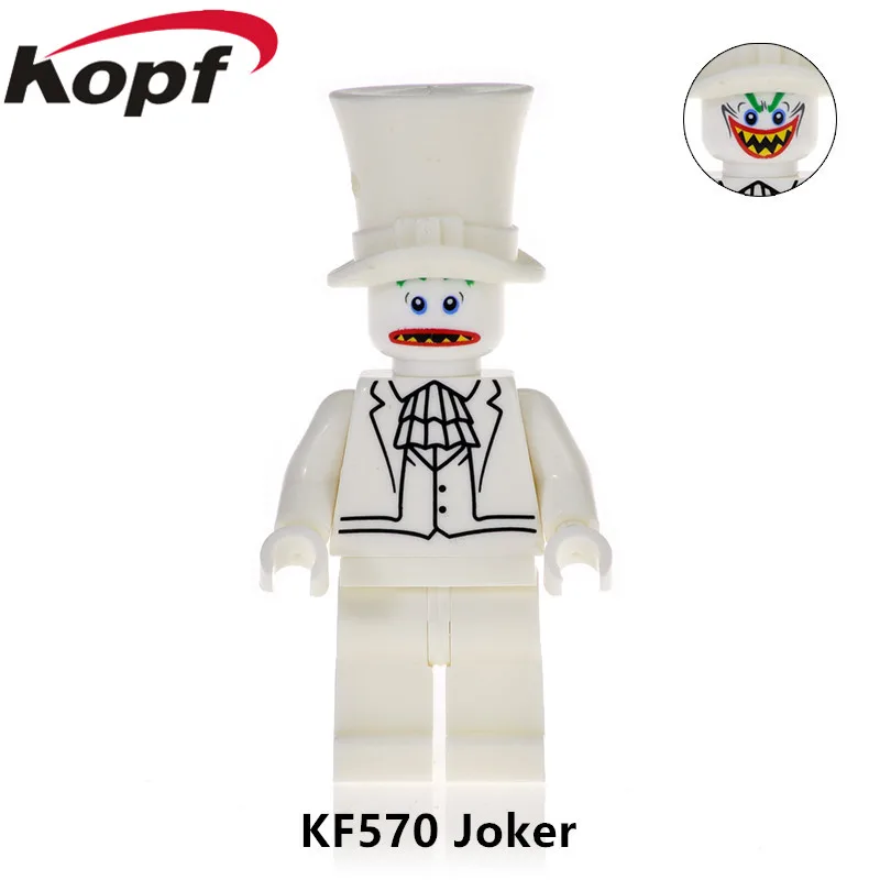 Одиночные продажи строительные блоки Супер Герои кирпичи клоун Pennywise Freakazoid Джокер образование в цифрах игрушки для детей - Цвет: KF570 Without Box