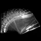 Набор из 10 горизонтальных прозрачных виниловых пластиковых держателей для ID-карт на молнии высокого качества