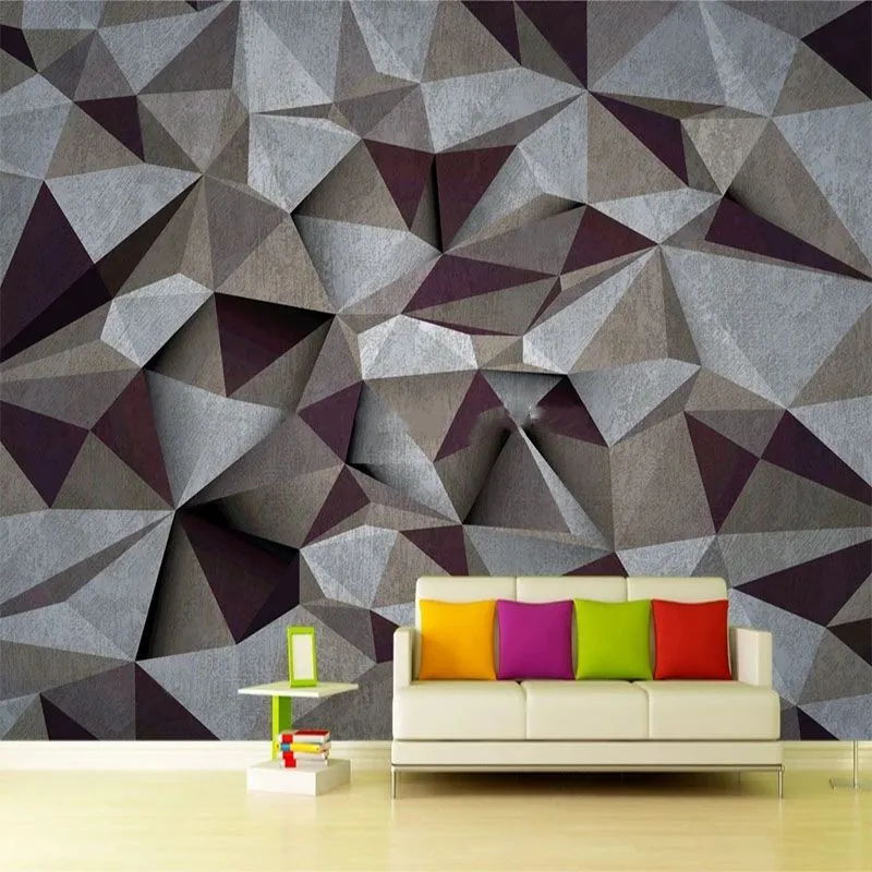 Пользовательские 3D фотообои современные абстрактные геометрические