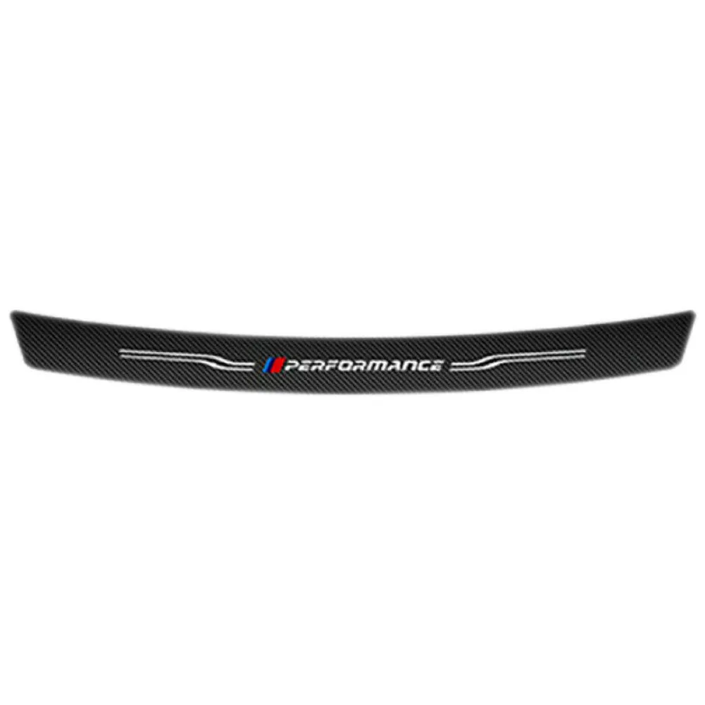 

95cm/37.4" Trunk Carbon Fiber Texture Bumper Guard Hollow-out Sticker For BMW