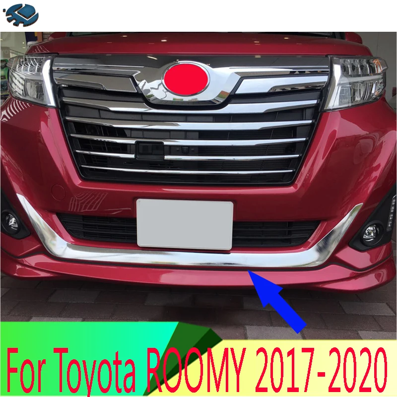 Для Toyota ROOMY 2016-2020 ABS хромированный перед планкой бампер крышка Щит отделка Литье