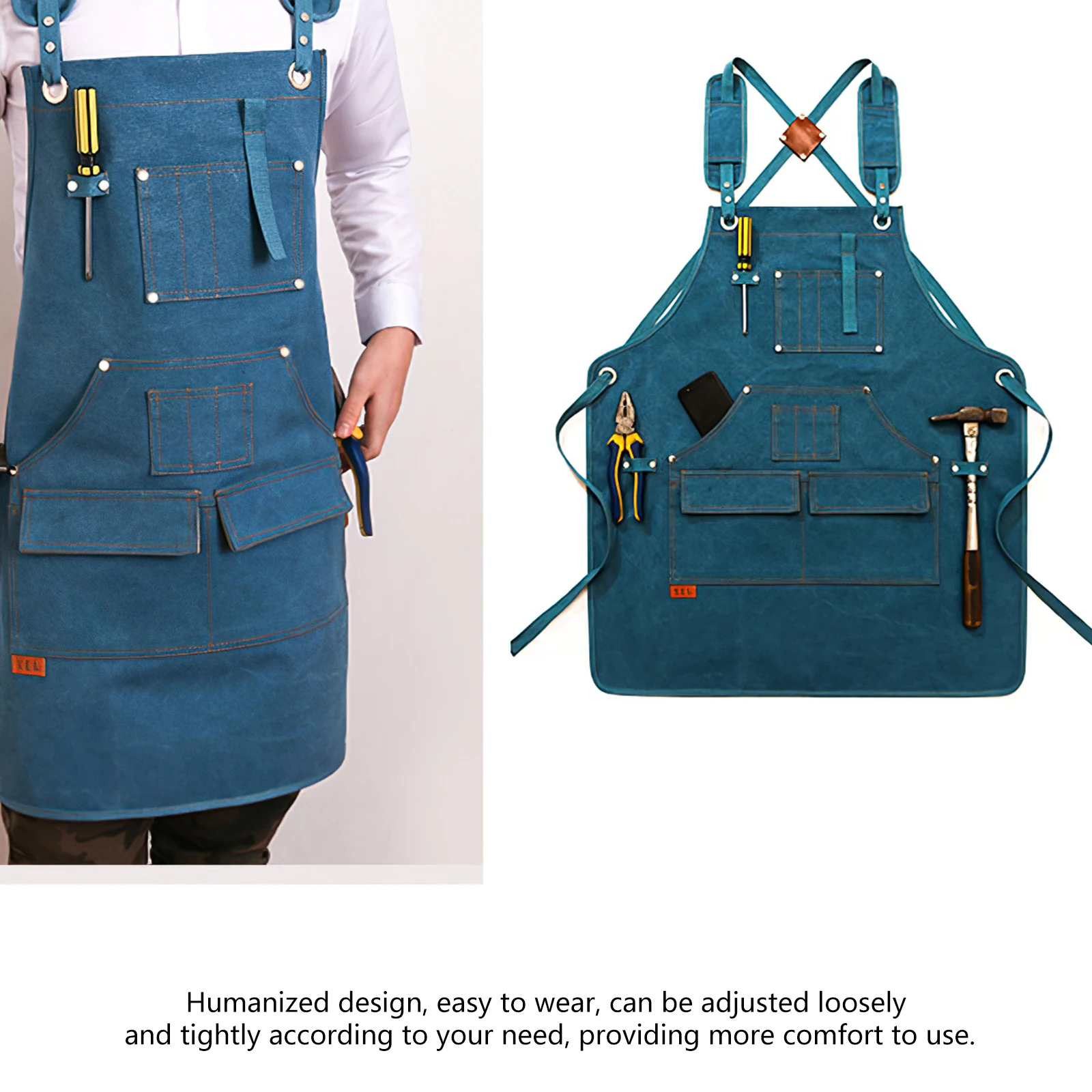 Фартук для парикмахерской Многофункциональный Компактный регулируемый синий