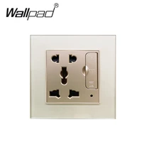 5 pin universal power socket glass panel wallpad 3 1a 2 x usb charging port universal socket eu uk us bs wall outlet 86mm 86mm