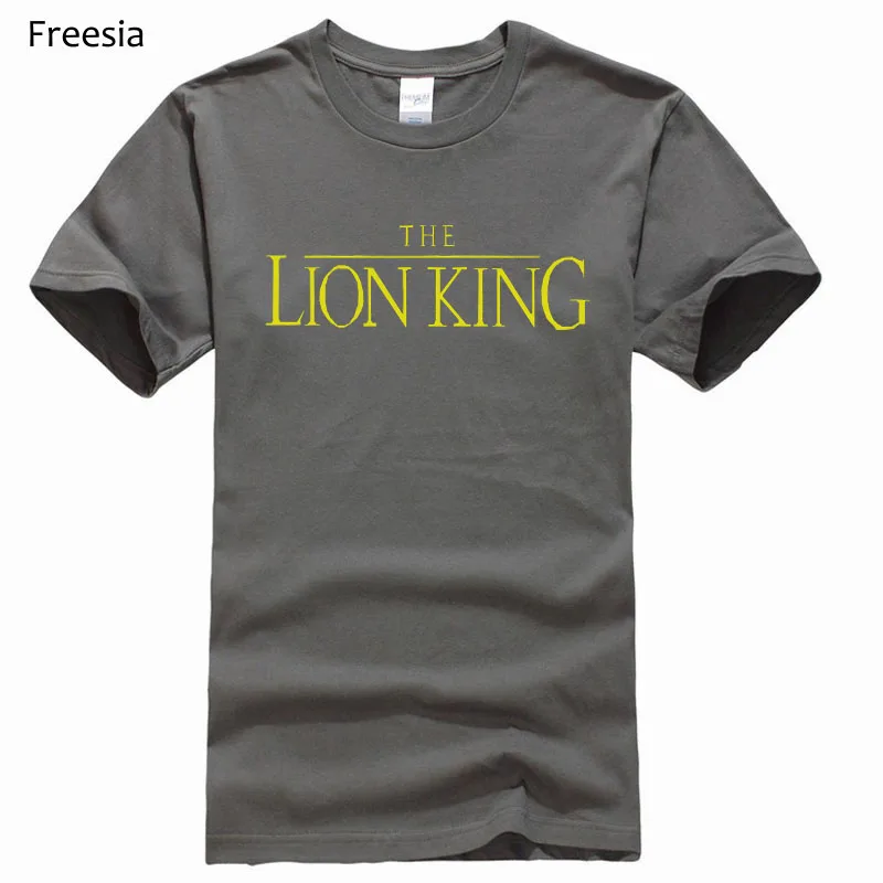 Футболка мужская хлопковая с коротким рукавом Повседневная рубашка принтом льва