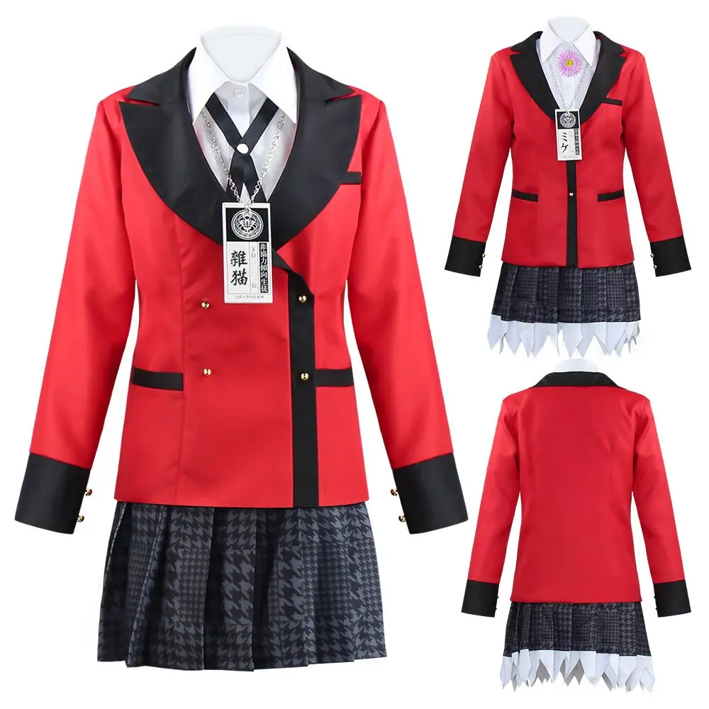 Аниме Kakegurui Yumeko костюмы Kirari Momobami униформа косплей японские школьные униформы для