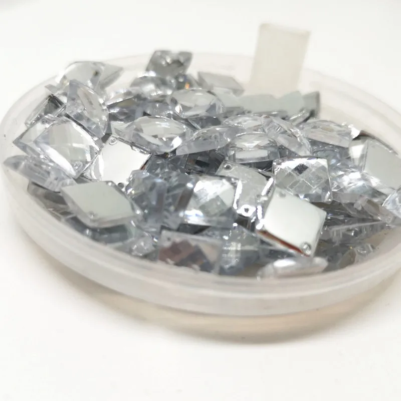 8mm MIX Color Square Resin sew-on Rhinestone Applique Flatback Nail Crystal Stone Hotfix Strass Diamond for Crafts | Дом и сад