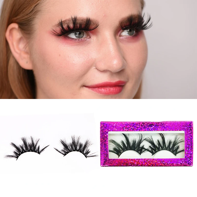 

Beautykaisen 3D 25mm Mink False Eyelashes Natural Fluffy Dramatic Fake Wispy Thick Makeup Handmade Cruelty Free Strip Lashes